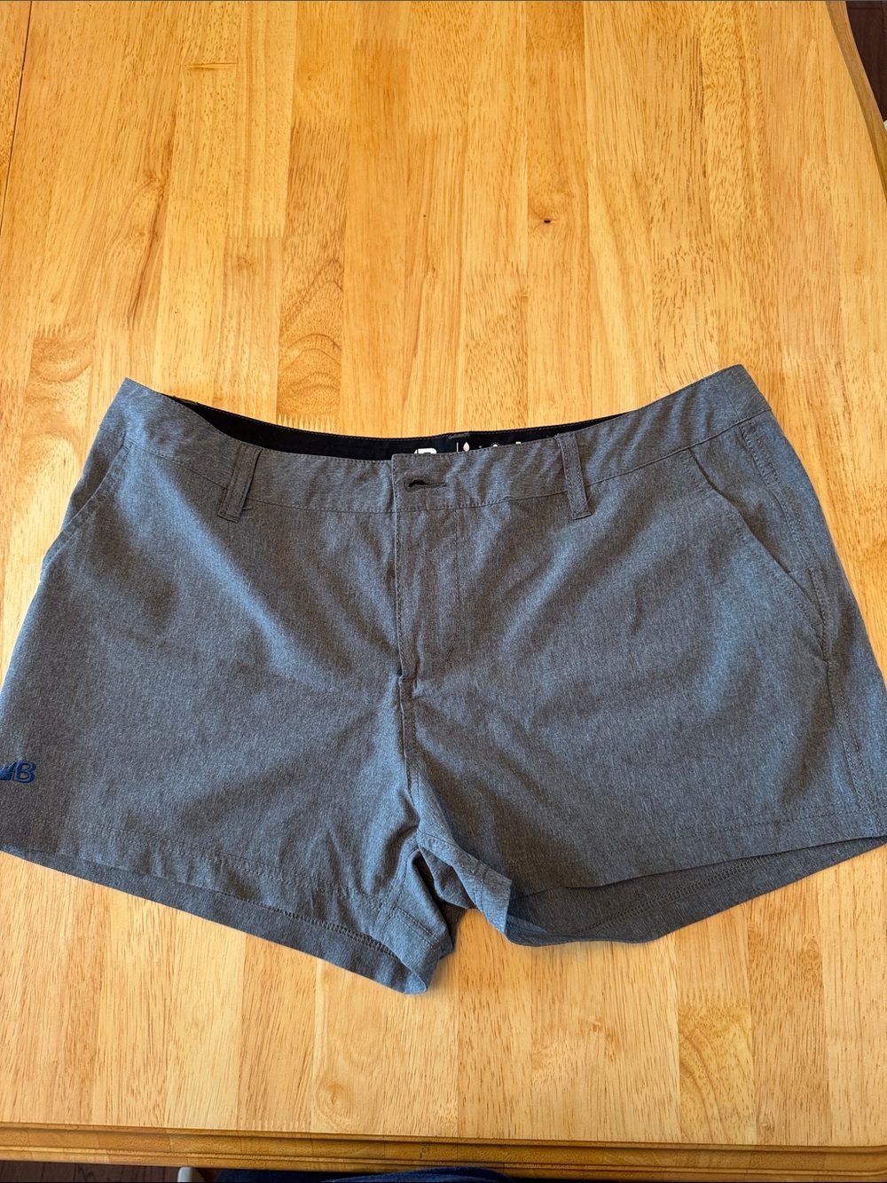 Women’s Gray Bermuda Shorts with Subtle Logo